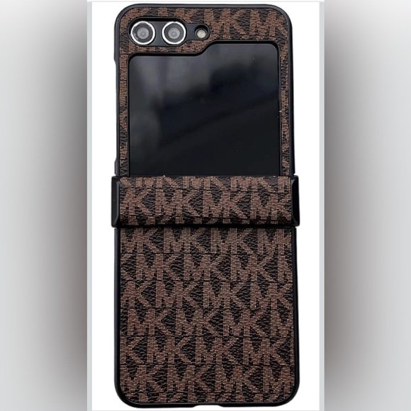 Michael Kors Other - Michael Kors Brown MK Synthetic Leather Samsung Galaxy Z Flip 5/6 Phone Case